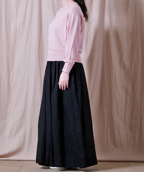 【UNIVERSAL TISSU】French Pure Linen クルーネックカーディガン/UT262KN001