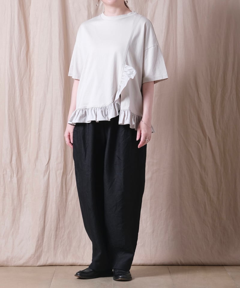 UNIVERSAL SEVEN】クラシック天竺 フリルTシャツ/US242CT026 | c