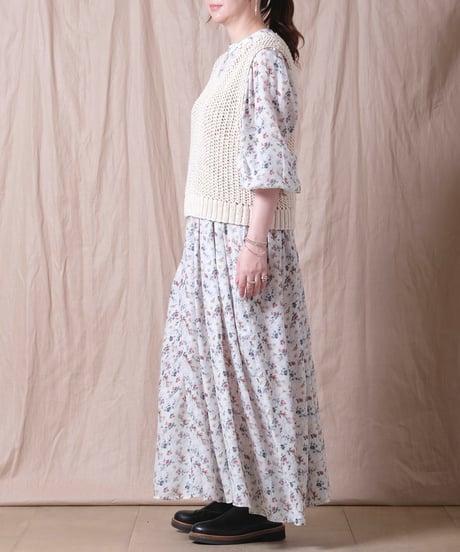 【PARIS DE AOUNE】ネパール手編みKNIT ベスト/PA260KN023