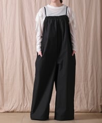 【UNIVERSAL TISSU】コットンナイロンタイプライター ギャザーサロペットパンツ/ UT242PT010