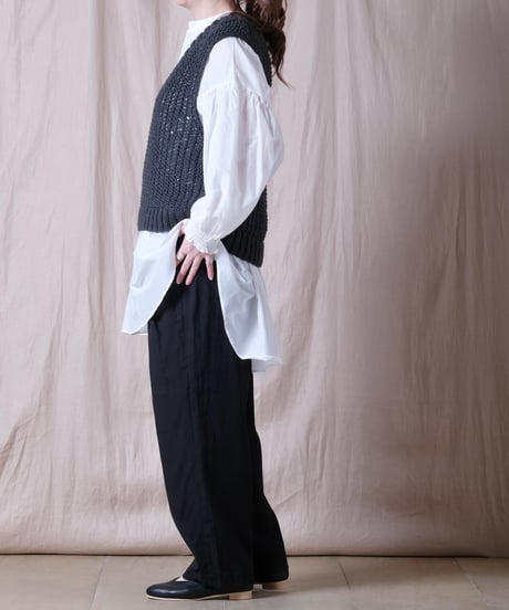【PARIS DE AOUNE】ネパール手編みKNIT ベスト/PA260KN023