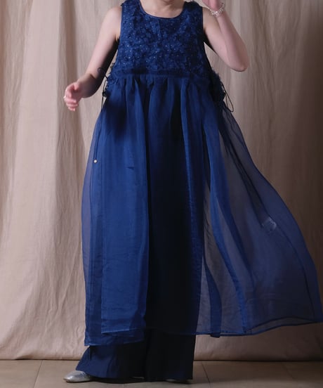【BUNON】 Kahdi Silk Embroidery Dress/BN2513