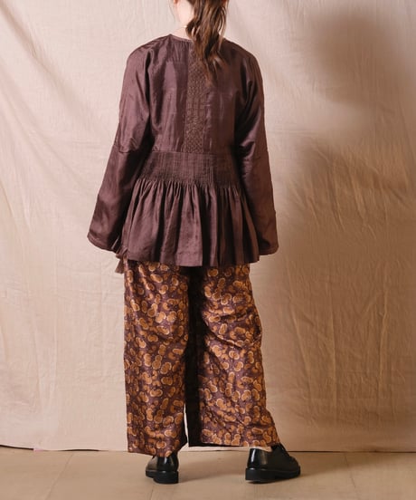 【BUNON】Embroidery Cache-coeur Blouse