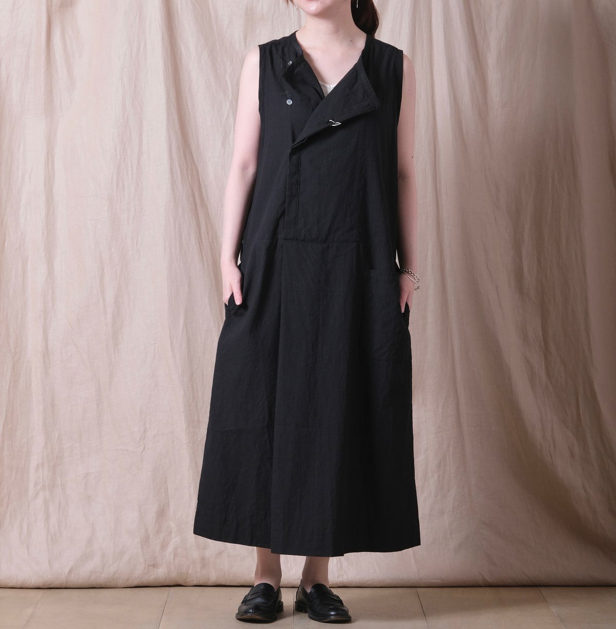 UNIVERSAL TISSU】トリプルワッシャーリネン 3Dワンピース/UT232OP02