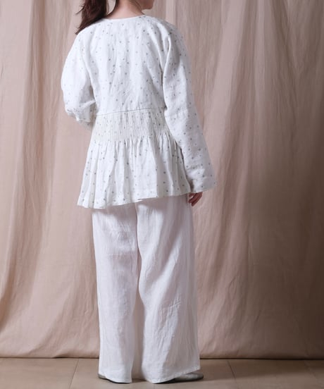 【BUNON】 Embroidery Cache-coeur Blouse