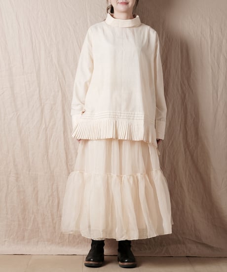 【BUNON】Embroidery Layered Skirt /BN2386