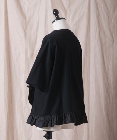 【UNIVERSAL SEVEN】クラシック天竺 フリルＴシャツ/US242CT026