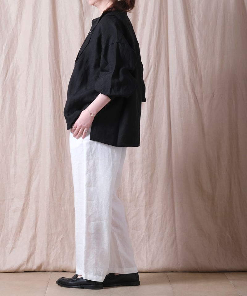 UNIVERSAL TISSU】トリプルワッシャーリネン クックブラウス