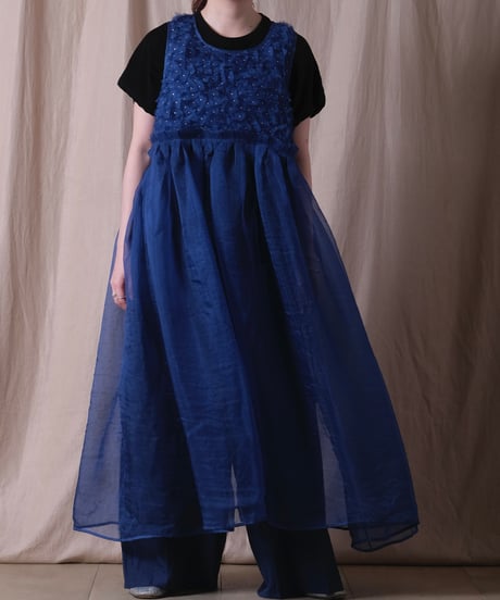 【BUNON】 Kahdi Silk Embroidery Dress/BN2513