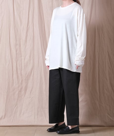 【TISSU】ウォッシャブルウール天竺 クルーネックプルオーバー/2サイズ展開/TS233CT092