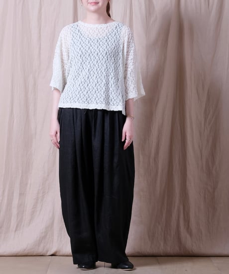 【TISSU】オーガニックシュリンクレース Tシャツ/TS260CT080