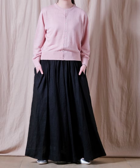 【UNIVERSAL TISSU】French Pure Linen クルーネックカーディガン/UT262KN001