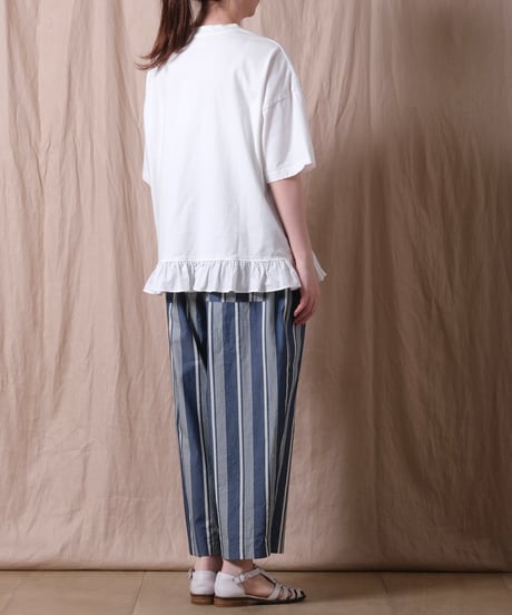 【UNIVERSAL SEVEN】クラシック天竺 フリルＴシャツ/US242CT026