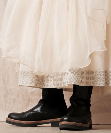 【BUNON】Embroidery Layered Skirt /BN2386
