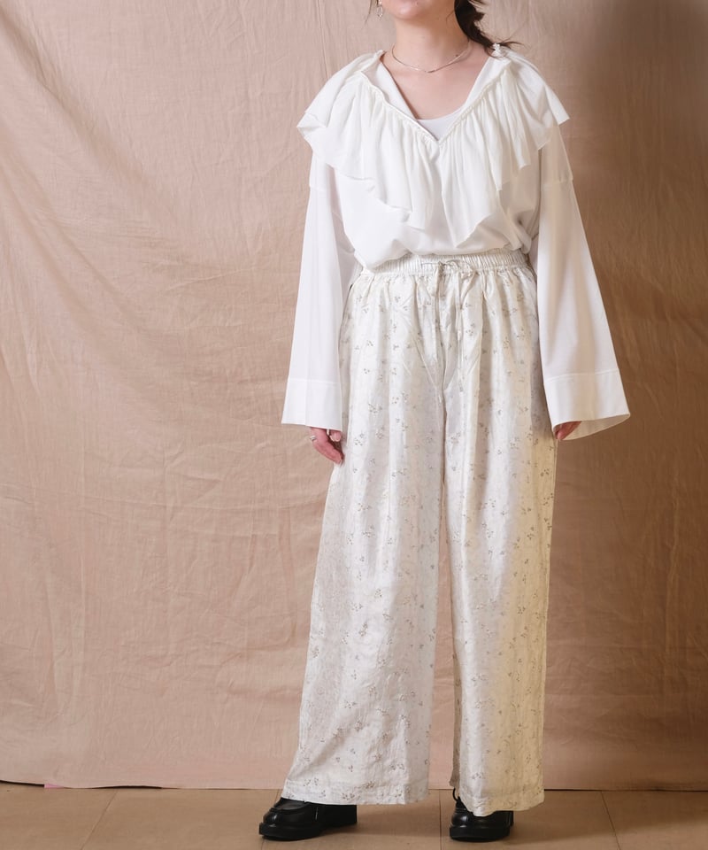 BUNON】Embroidery Tuck pants /BN2467 | cocuu