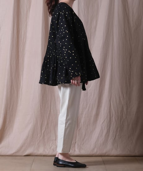 【BUNON】 Embroidery Cache-coeur Blouse