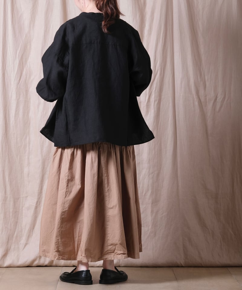 UNIVERSAL TISSU】トリプルワッシャーリネン クックブラウス