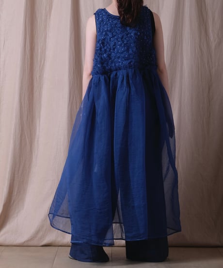【BUNON】 Kahdi Silk Embroidery Dress/BN2513