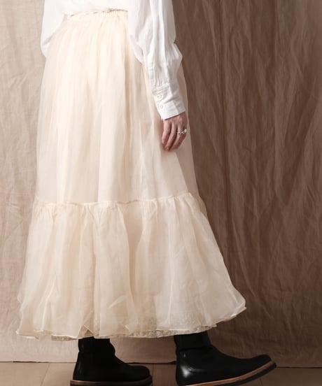 【BUNON】Embroidery Layered Skirt /BN2386