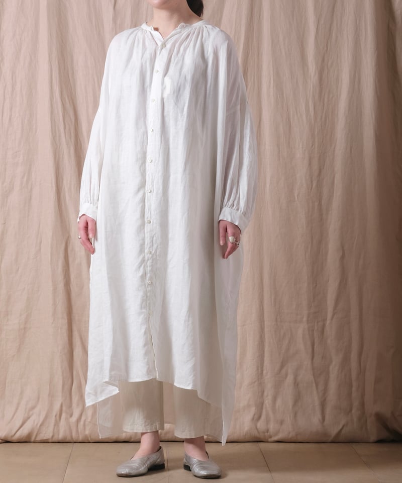 つぼね【未使用】UNIVERSAL TISSU リネンロングシャツ UNIVERSAL TISSU】フレンチリネン シャツドレス/UT171OP002 | cocuu