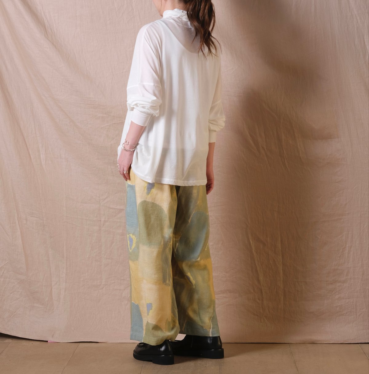 パンツ bunon embroidery flap pants M kasi-friendly