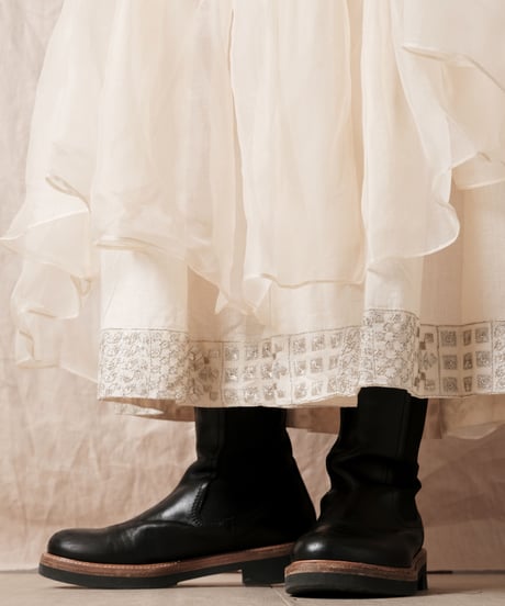 【BUNON】Embroidery Layered Skirt /BN2386