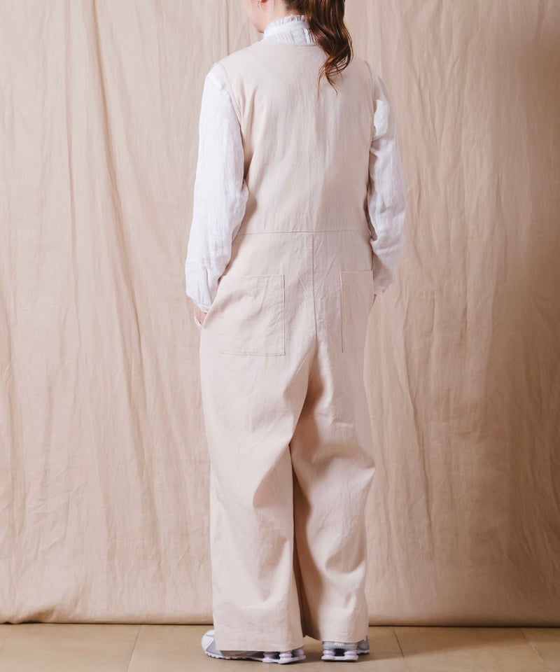 UNIVERSAL TISSU】トリプルワッシャーリネンコットン ラップキュロット