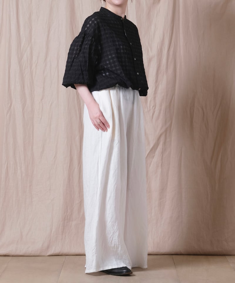 nest Robe - ♡universal sevenコンボギャザーブラウス♡ UNIVERSAL SEVEN｜UNIVERSAL TISSU｜コンボギャザーブラウス｜BLA