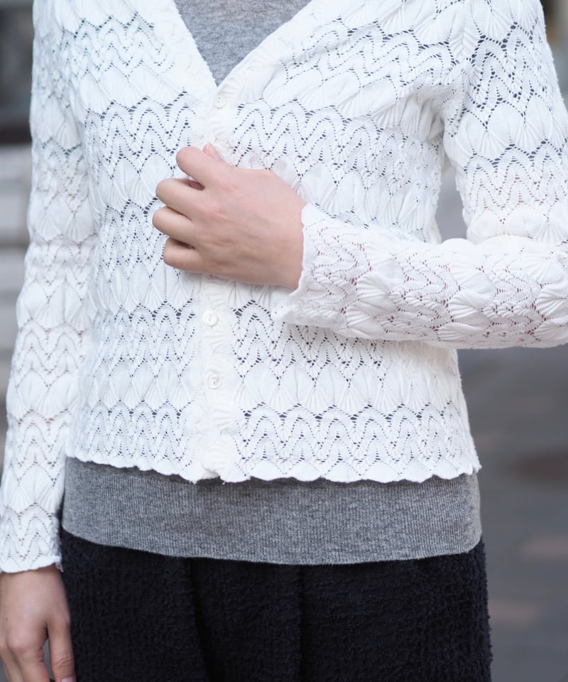 完売品【SEZANE Paris】レース編みカーディガン Lサイズ 洗練の一枚 完売品【SEZANE Paris】レース編みカーディガン Lサイズ 洗練の