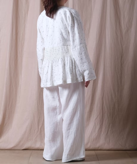 【BUNON】 Embroidery Cache-coeur Blouse