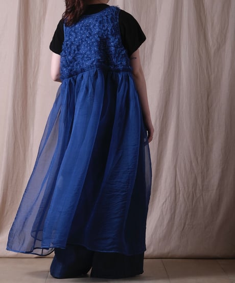 【BUNON】 Kahdi Silk Embroidery Dress/BN2513