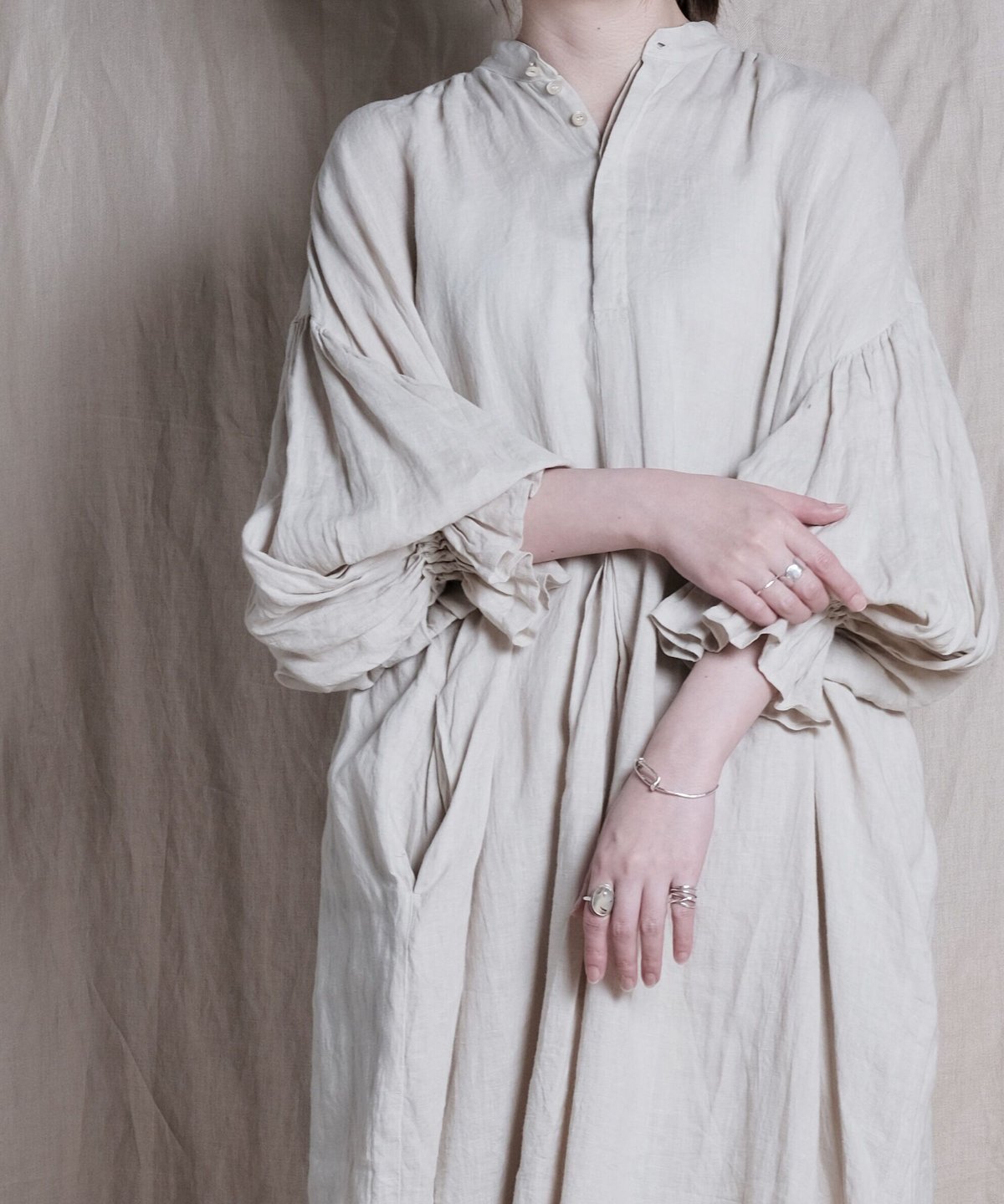 suzuki takayuki】puff-sleeve dress/S231-24 | cocuu 