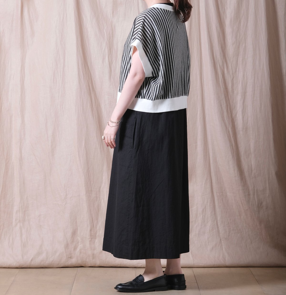 UNIVERSAL TISSU】トリプルワッシャーリネン 3Dワンピース/UT232OP02