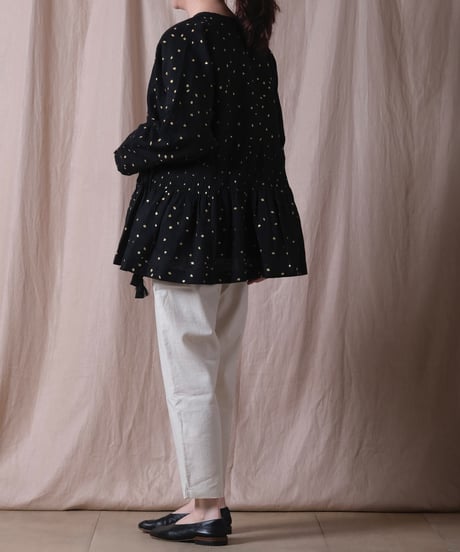 【BUNON】 Embroidery Cache-coeur Blouse