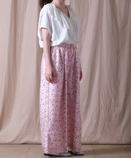 【BUNON】Embroidery Tuck pants /BN2507