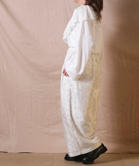 【BUNON】Embroidery Tuck pants /BN2467
