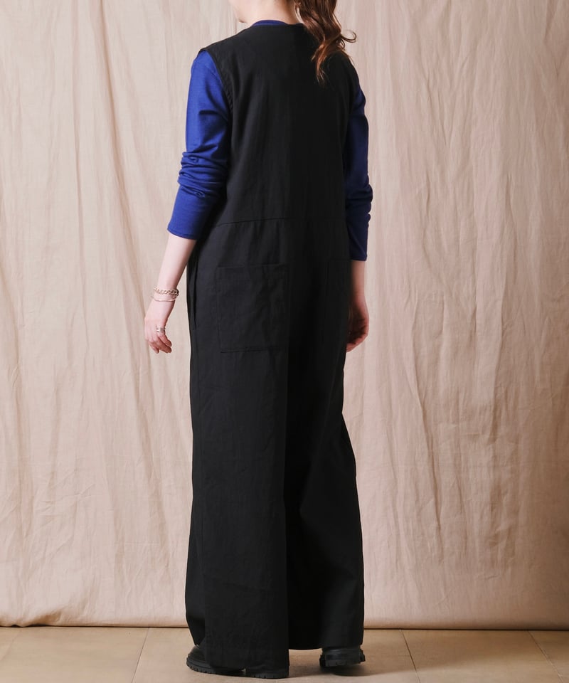 UNIVERSAL TISSU】トリプルワッシャーリネンコットン ラップキュロット