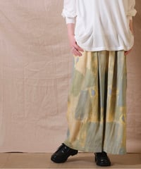 【BUNON】Embroidery Tuck pants