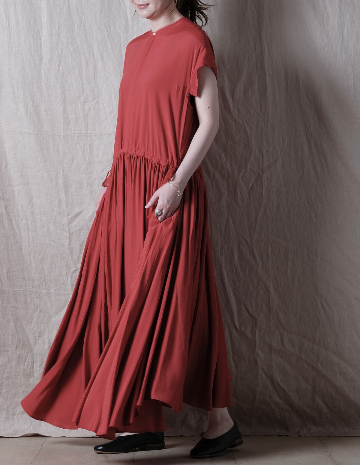 suzuki takayuki】band-sleeve dress/S231-20 | cocuu