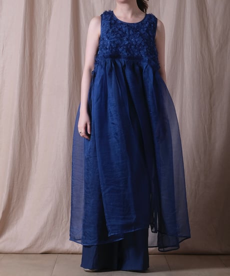 【BUNON】 Kahdi Silk Embroidery Dress/BN2513