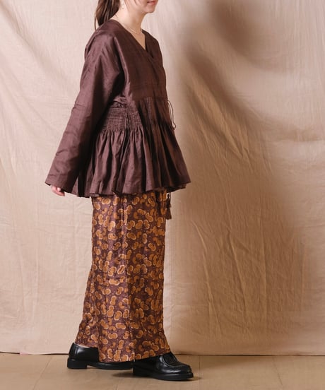 【BUNON】Embroidery Tuck pants /BN2467