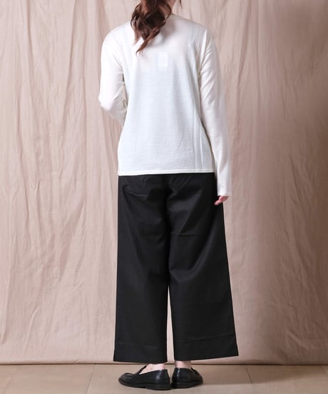 【TISSU】ウォッシャブルウール天竺 クルーネックプルオーバー/2サイズ展開/TS233CT092