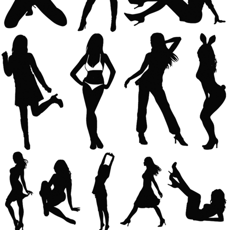 セクシーシルエット素材集