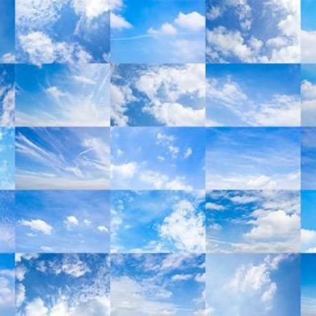 青い空と白い雲の写真素材