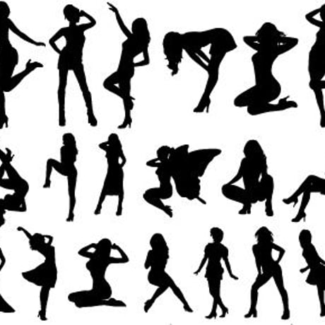セクシーシルエット素材集