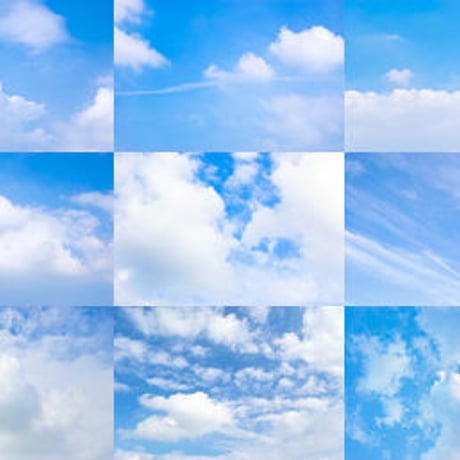 青い空と白い雲の写真素材
