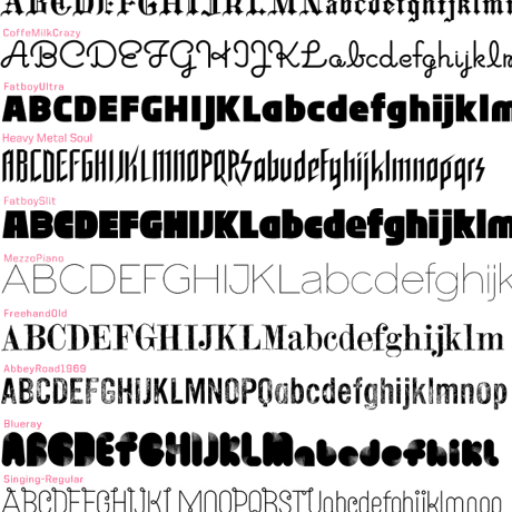 フォントスタイルズ　39フォント収録の欧文フォント集