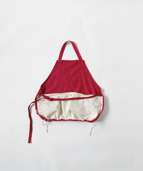 ［ryukicoa］Red cotton apron