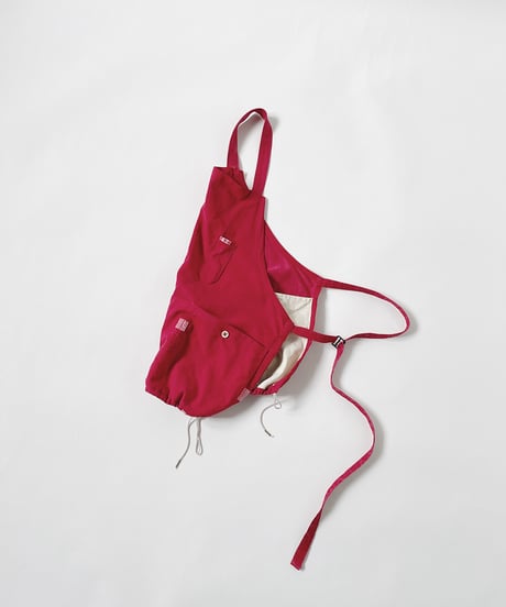 ［ryukicoa］Red cotton apron