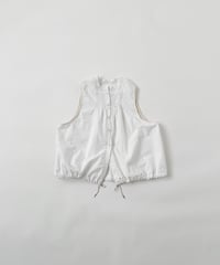 ［ryukicoa］White cotton gilet -02-